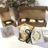 "Semplice", confezione regalo sapone artigianale (scatola 3 saponette e portasapone in legno) - immagine 3