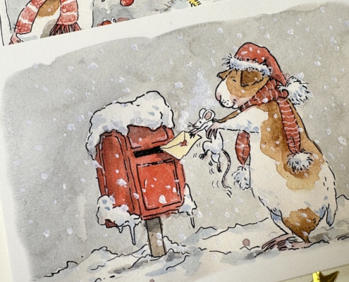 cartolina natale artistica