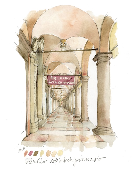 acquerello di Bologna di Marina Cremonini 