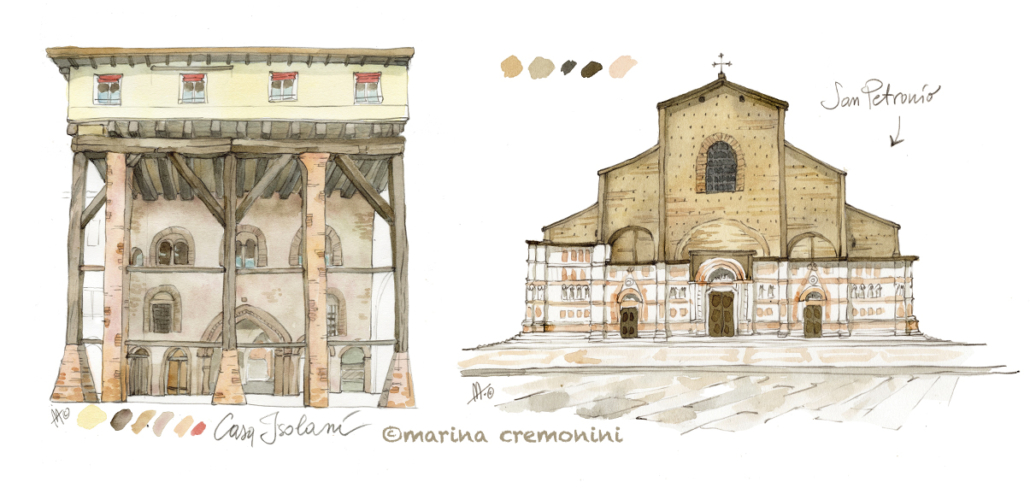 acquerello di Bologna di Marina Cremonini 