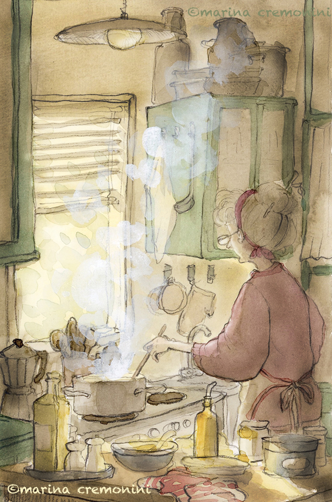 Acquerello delle Mary, per il calendario 2026