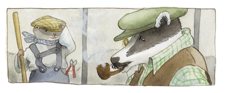 Le illustrazioni per: “I misteri di Foggy Hollow” 🌧️☂️, Nomos Edizioni 3 illustrazione ad acquerello cremonini