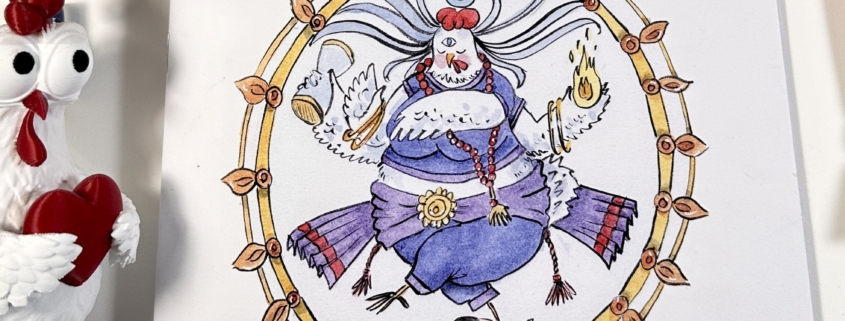 danza di shiva per il calendario 2027 con illustrazione di Marina Cremonini