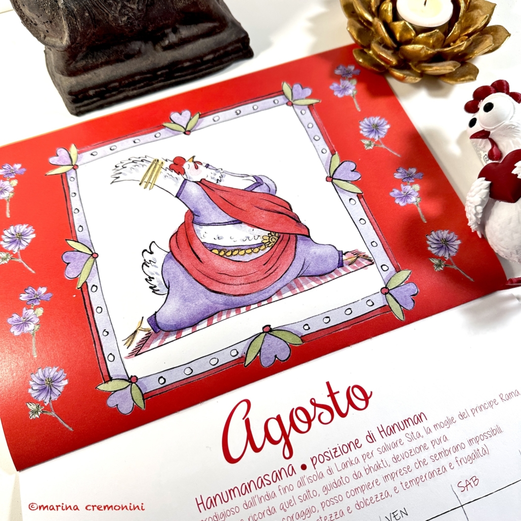 Calendario 2027-La Galline in Sari e la Danza di Shiva 10 illustrazioni calendario 2027 marina cremonini5